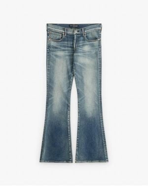 Junya Watanabe Low Rise Flared Jeans - Blue