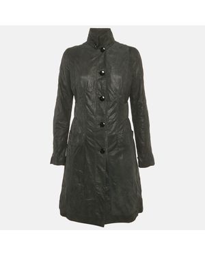 Versace Jeans Couture Leather Trench Coat - Green
