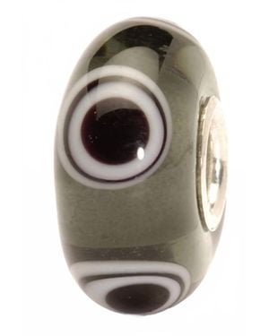 Trollbeads Eye Bead Glass Bead Charm - Gray