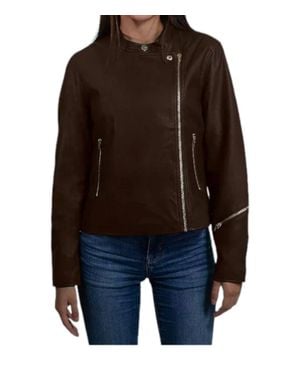 Nine West Asymmetrical Zipper Moto Jacket - Black