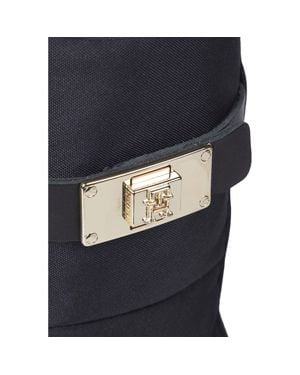 Tommy Hilfiger Leather Biker Platform Boots - Blue