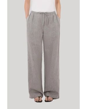 Loulou de Saison Clark Pleated Pants - Gray