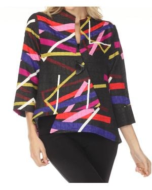 Joseph Ribkoff Abstract Textured Trapeze Jacket