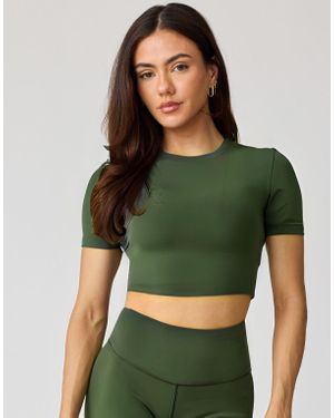 AVA Active Hera Crop T-Shirt - Green