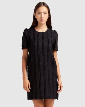 Belle & Bloom Star Child Textured Mini Dress - Black