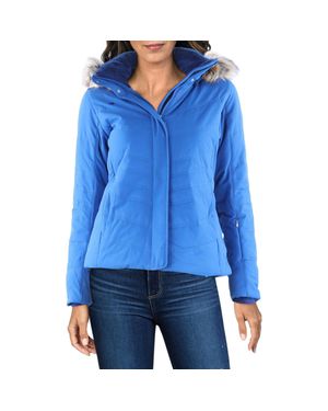 Obermeyer Faux Fur Recycled Polyester Anorak Jacket - Blue