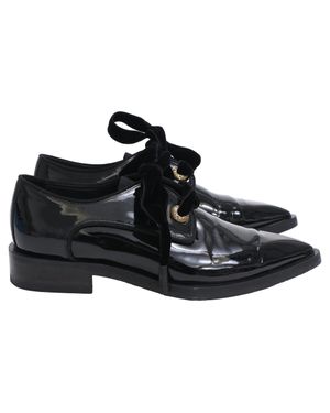 Lanvin Pointed-Toe Lace-Up Derby Shoes - Black