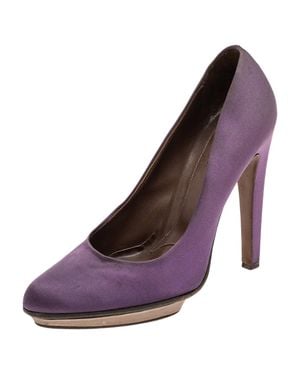 Marni Satin Platform Pumps - Purple