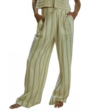 By Together Connie Striped Pants - Green
