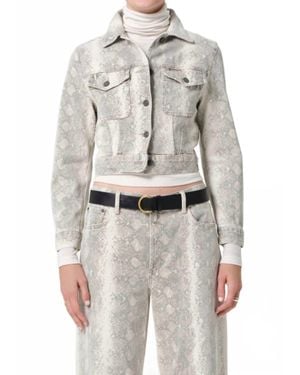 Agolde Charisse Shrunken Jacket - Gray