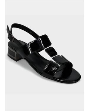 Vaneli Hatty T Strap Sandals - Black