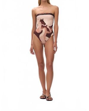 JUAN DE DIOS Las Balsas Reversible One Piece Swimsuit - Red