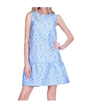 J joy Flounce Mini Dress - Blue