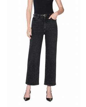 FRAME Wide-Leg Cropped Jeans - Black