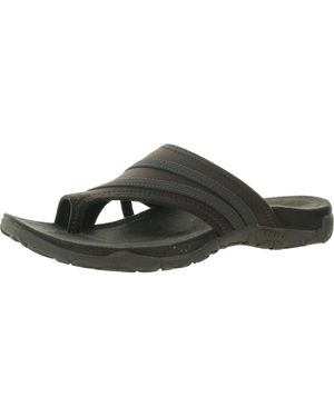 Merrell Terran Ari Wrap Toe Loop Manmade Slide Sandals - Black