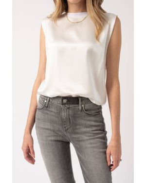 RTA Tyler Pleated Top - White