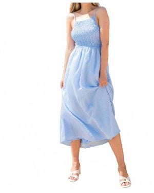Thml Bristol Smocked Dress - Blue