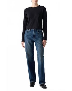 AMO Annette High Rise Straight Leg Jeans - Blue