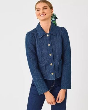 Lilly Pulitzer Peyser Quilted Denim Jacket - Blue