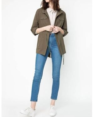 Hayden LA Lightweight Hooded Cargo Jacket - Blue