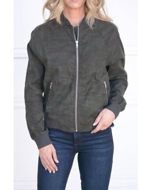 Level 99 Remy Linen Bomber - Gray