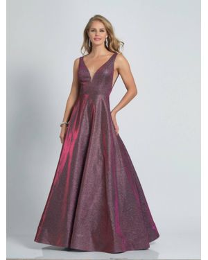 Dave & Johnny A Line Gown - Purple