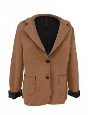 FEMME FATALE Lindz Knit Equestrian Blazer - Brown