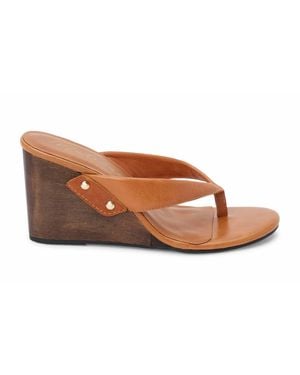 Matisse Maryland Leather Wedge Sandal - Black