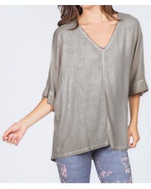 M.Rena Windchime Drop Shoulder Tunic - Gray