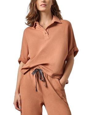 Lilla P Oversized Terry Polo - Brown