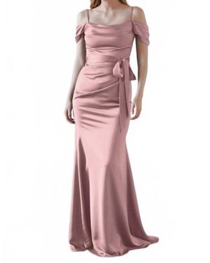 Watters Off The Shoulder Dress - Pink