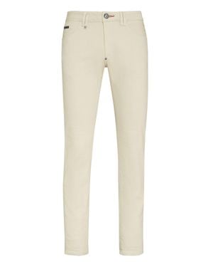 Philipp Plein Denim Super Straight Cut Istitutional - Natural