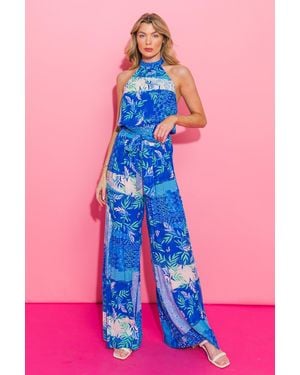 TRUEDAMES Kiss Me More Woven Jumpsuit - Pink