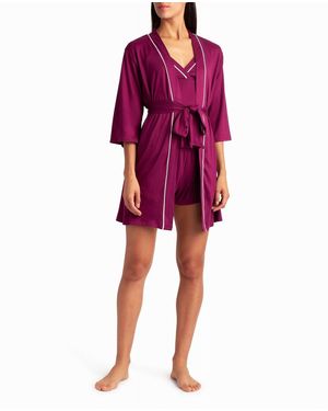 Robe Porte Jersey Drapée Nicole Miller - Taille PP (Petite) Violette - Neuve Sans Étiquettes
