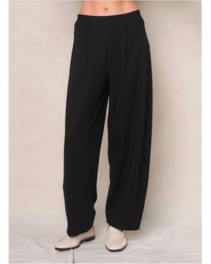 Stateside Luxe Ponte Barrel Trouser - Black