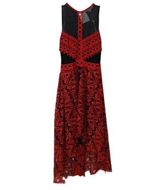 Jonathan Simkhai Embroidered Hi-Lo Halter Dress