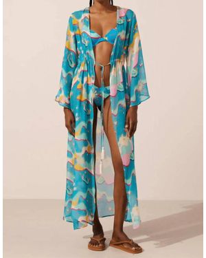 Paolita Astroelevator Silk Marisa Kimono - Blue