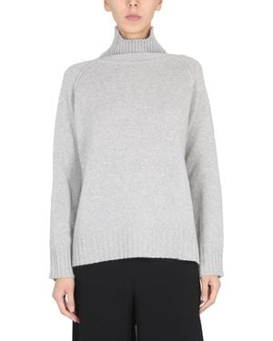 Stefano Mortari High Neck Long-Sleeved Turtleneck Shirt - Gray