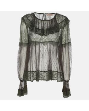 Twinset Twinset Knitted Lace Long Sleeve Tops - Green