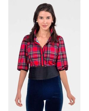 Gretchen Scott Puff Sleeve Top - Red