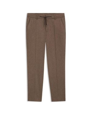BOSS Tapered-Fit Performance Pants - Brown
