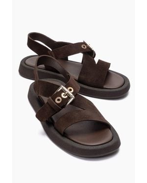 Forever & Always Shoes Roven Leather Sandal - Black