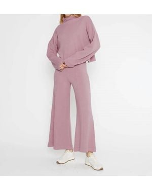 Ripley Rader Sweater Knit Cropped Pant - Pink
