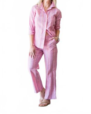 Pure Amici Vee Flared Leg Pant - Pink