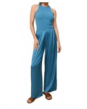 Solid & Striped Monaco Satin Pant - Blue