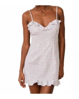 LoveShackFancy Stephania Floral Cotton Mini Dress - Purple