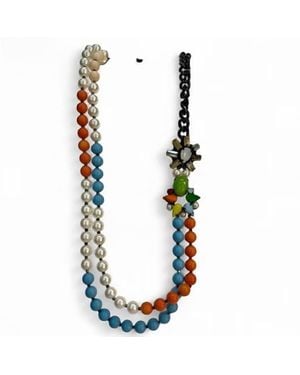 Nour London Vibrant Beaded Necklace - Green