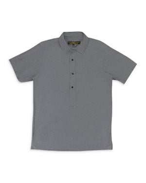 Freemans Sporting Club Denim Cotton Short Sleeve Shirt - Gray