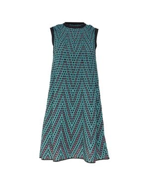 Missoni A-Line Chevron Mini Dress - Green