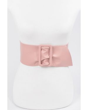 Fashnzfab Faux Leather Waist Belt - Pink